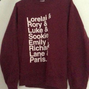 gilmore girls maroon crewneck